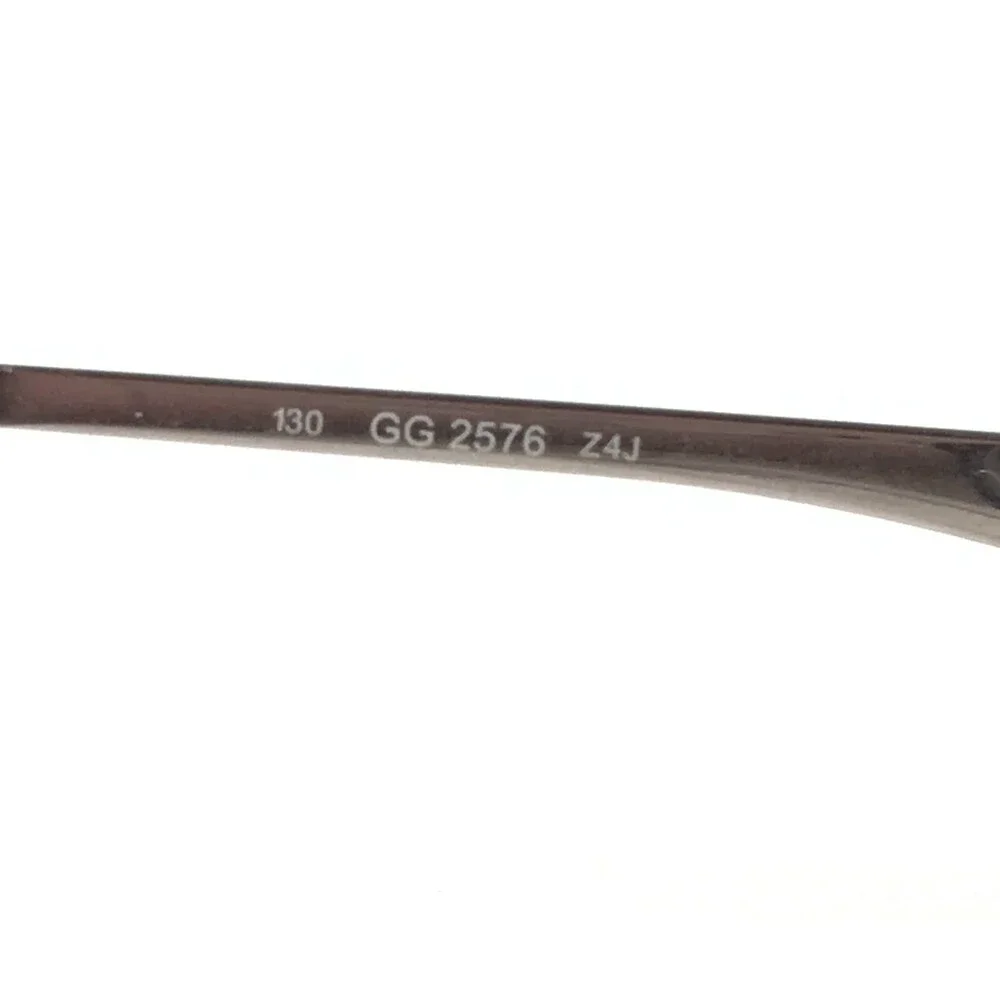 Gucci GG2576 Z4J Eyeglasses Frames Purple Silver Rectangular Full Rim 52-15-130